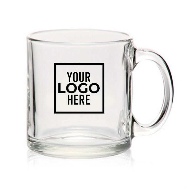 13 oz Clear Glass Coffee Mug main image